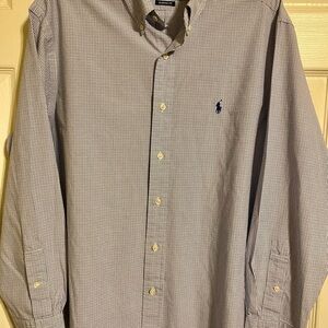 Ralph Lauren Blue Label Men's Button-Down Micro-Check Shirt - Blue/White